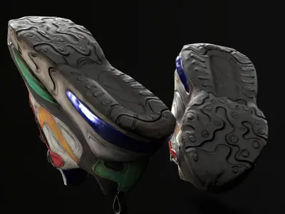 Nike Air Max 270 React LowPoly  Low-poly 3D model