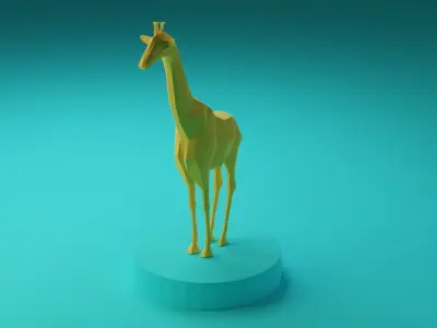 Low Poly Giraffe - 3D Modell Low-poly 3D model