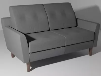 Sofa game-ready low-poly PBR interior realistic furniture model Low-poly 3D model