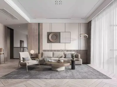 Luxury apartment living room106 3D model