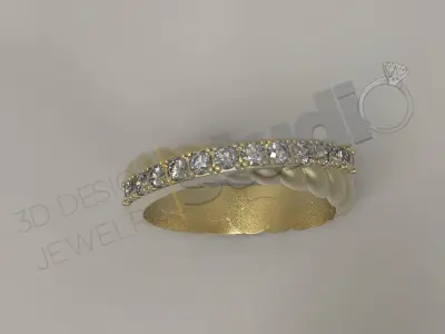 Luxury special art ring design 3d model 3D print model