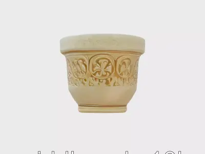 Oval Stone Bathtub Carved Luxury model pack Low-poly 3D model