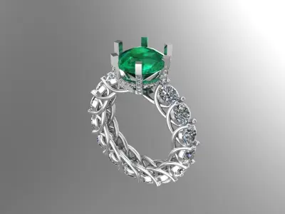 Full Diamond ring NN071 3D print model