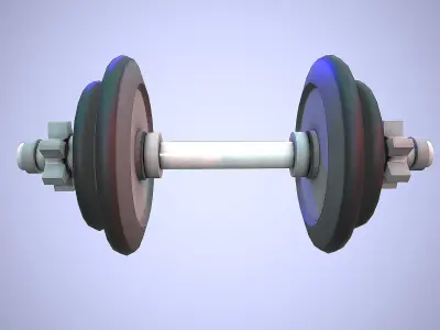 DUMBBELLS CARTOON STYLIZED  Low-poly 3D model