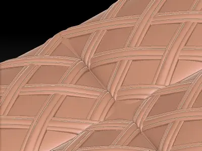 3D WALLPANEL 600MM x 600MM 3D model 5