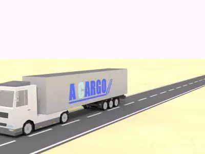 truck by RICHARD HIND Low-poly 3D model