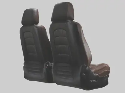 Leather car seat Low-poly 3D model purchase