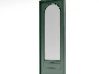 retro decorative door Low-poly 3D model