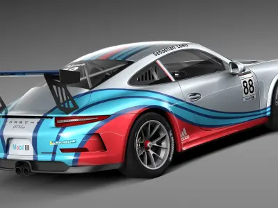 Porsche 911 GT3 Cup 2013 Martini 3D model
