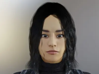 Metahuman 04 Dalwenn Low-poly 3D model