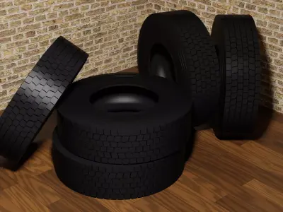 tire1 set of tires 3D model