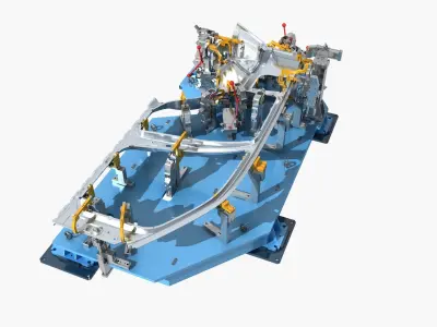  Industrial Equipment 38-Car Side Panel Outer Welding Fixture 3D model