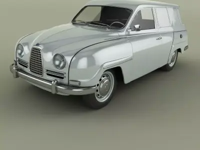 SAAB 95 Van 3D model
