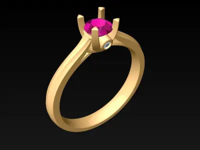 Diamond Ring - Womens Rings - N723857 3D print model