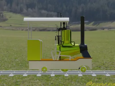 PRUSSIAN MILITARY LOCOMOTIVE NUMBER 447 3D model