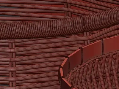 Rattan Baskets 01 3D model