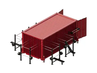 Street Workout in Sea Container 2 3D model