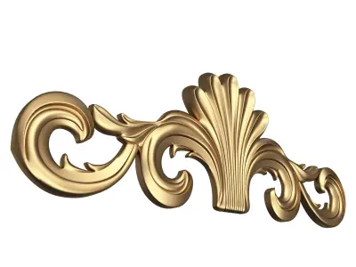 Carved Plaster Molding Decoration 012 Low-poly 3D model