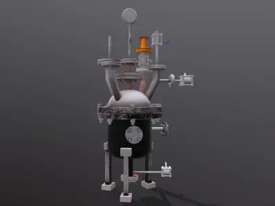 Vessel Tank Low-poly 3D model