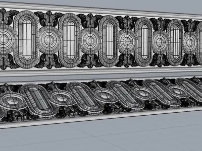 Moulding 3D ornamental model 3D print model purchase