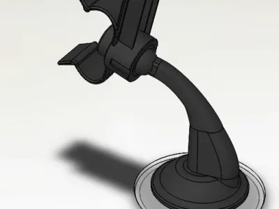 Phone Holder Simple with suction cup Free 3D model