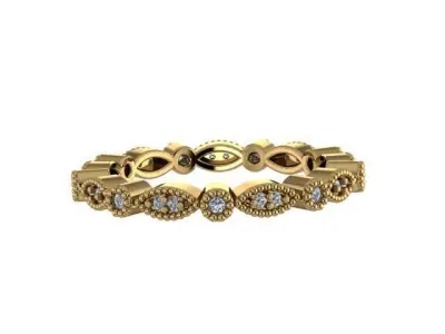 eternity band diamond ring marquise round 3D print model