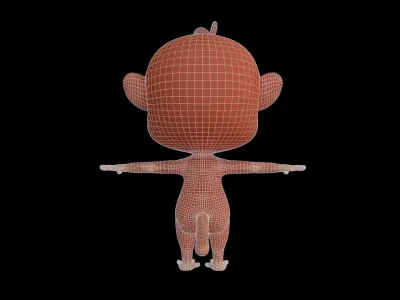 Asset - Cartoons - Animal - Monkey - Rig 3D model