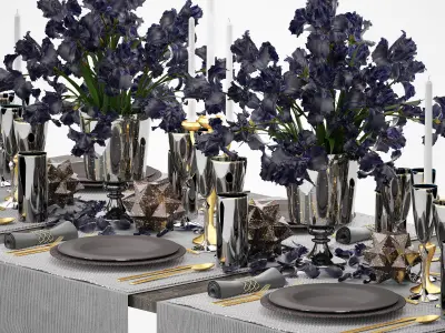 Luxury table setting  3D model