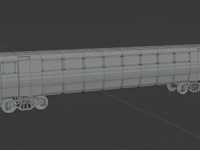 Train car Low-poly 3D model
