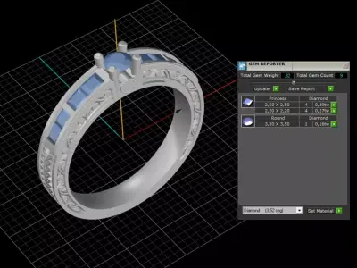ring woman 3D print model 11
