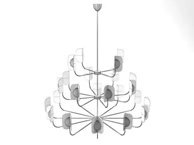 Leaf 24 Chandelier 3D model