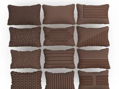 Luxury Modern Sofa And Cushion Pack 3D model