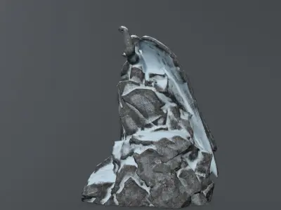 Man statue 1  Low-poly 3D model