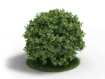 Artificial Green Bush 3D model