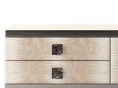 Longhi ASPEN Leather sideboard 3D model