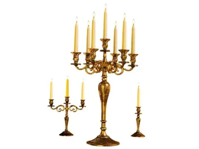 Table Candle Holder Low-poly 3D model Low-poly 3D model