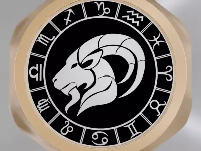 Capricorn zodiak symbol ring 3D model for 3D printing 3D print model