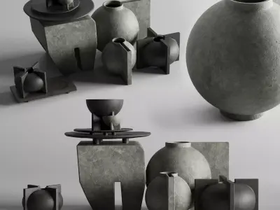 Kyoto vase big Osaka bowl designed by 101 copenhagen Low-poly 3D model