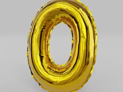 Balloon Numbers 3D model