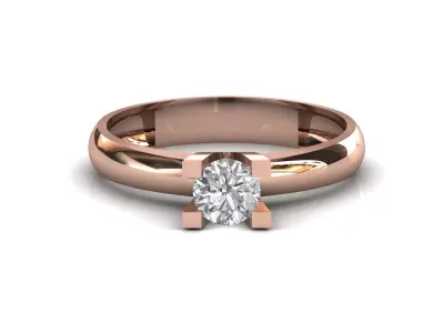 STL 3DM Print Ready Women Diamond Ring Lightweight Printable  3D print model 122