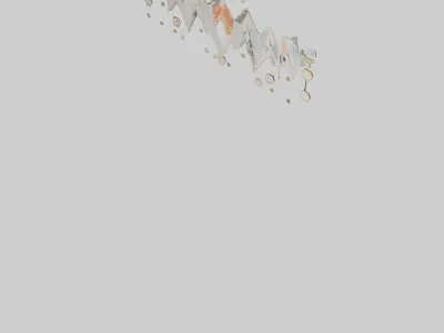 Geometric Print Wall Decals Low-poly 3D model