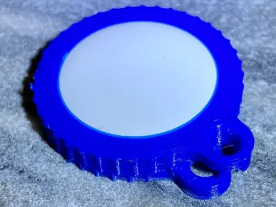 Apple AirTag Screwtop case with attachment hole Open  and Closed 3D print model