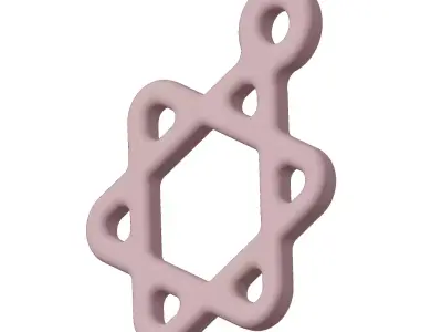 Plastic Graceful Pendant Toy 3D model