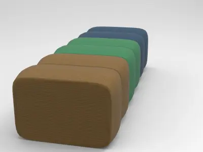 Sindy Bench Low-poly 3D model