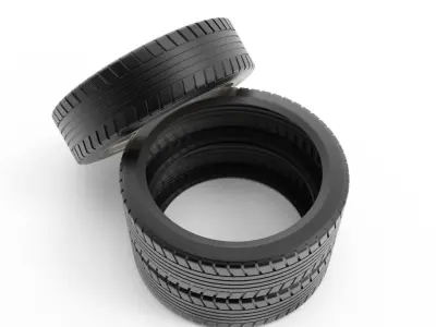 Car Wheel and Tyre 3D model