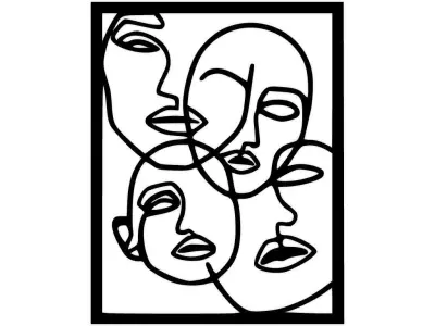 Face Art Wall Decor 3D print model