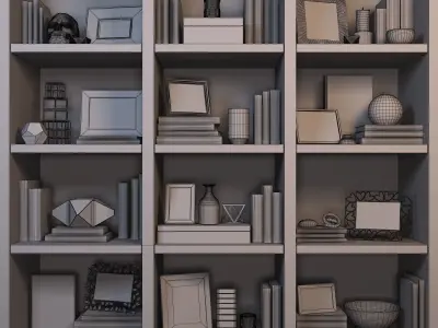 Decorative set SHELVES 3D model