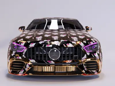 kitty cat Mercedes AMG GT 63 S luxury  3D model