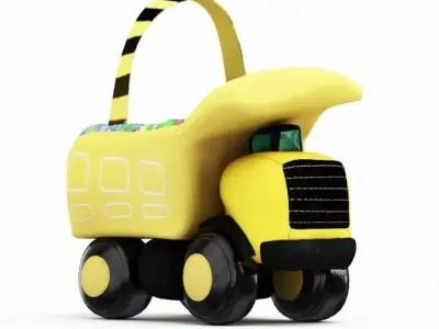 Yellow Toy Truck 3D model