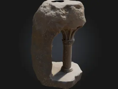 Gothic Arch Fragment  Echoes of a Sacred Past 3D model